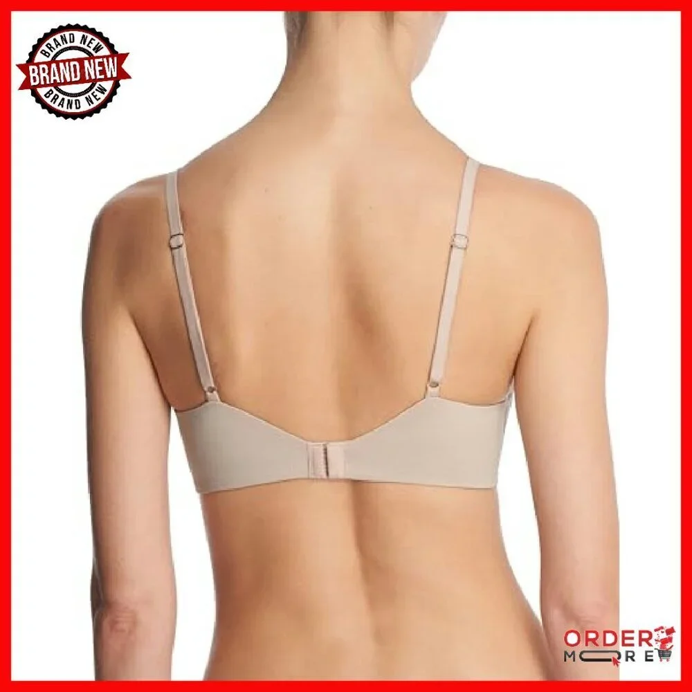 Lace Plunge Underwire Bra, Seamless Molded Cups, Adjustable Straps
